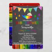 Rainbow Baby shower Invitation Kaart (Voorkant / Achterkant)