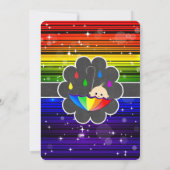 Rainbow Baby shower Invitation Kaart (Achterkant)