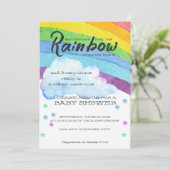Rainbow Baby shower Invitation Kaart (Staand voorkant)
