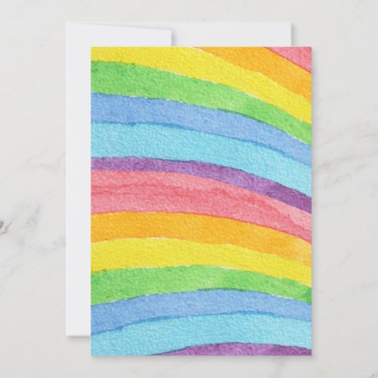 Rainbow Baby shower Invitation Kaart (Achterkant)