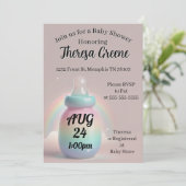 Rainbow Baby shower Invitation Kaart (Staand voorkant)