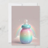 Rainbow Baby shower Invitation Kaart (Achterkant)