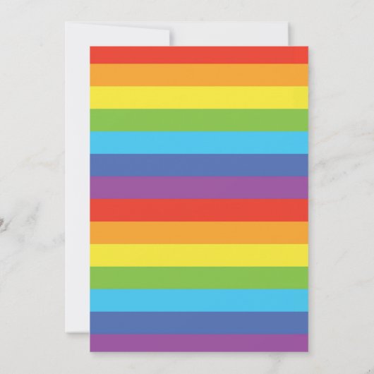 Rainbow Baby shower Invitation Kaart (Achterkant)