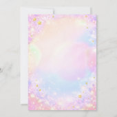 Rainbow Baby Shower Invitation  Kaart (Achterkant)