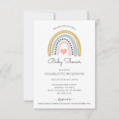 Rainbow Baby shower Invitation Kaart (Voorkant)