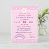 Rainbow Baby shower Invitation Kaart (Staand voorkant)