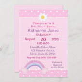 Rainbow Baby shower Invitation Kaart (Voorkant / Achterkant)