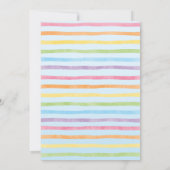 Rainbow Baby shower Invitation Kaart (Achterkant)