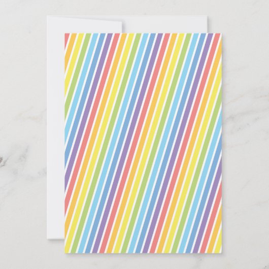 Rainbow Baby shower Invitation Kaart (Achterkant)