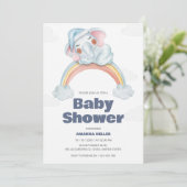 Rainbow Baby shower Invitation Kaart (Staand voorkant)