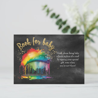 Rainbow Baby shower krijtbordboeken voor Baby Kaar Kaart