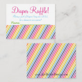 Rainbow Baby shower Luier Raffle Tickets Informatiekaartje (Voorkant / Achterkant)
