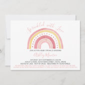 Rainbow Baby shower Meisje Baby Sprinkle Uitnodigi Kaart (Voorkant)