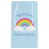 Rainbow Baby shower Middelgrote Gift Bag Klein Cadeauzakje (Voorkant)