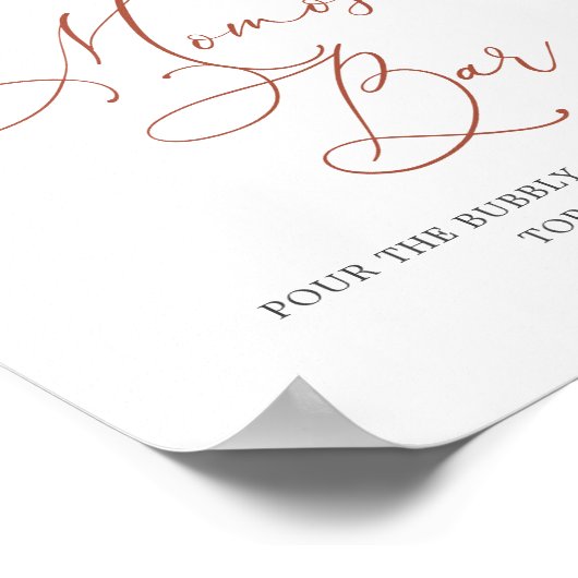 Rainbow Baby shower Mimosa Bar Poster (Hoek)