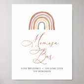 Rainbow Baby shower Mimosa Bar Poster (Voorkant)