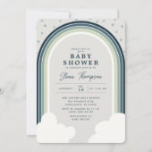 Rainbow Baby shower Muted Colors Boy Kaart (Voorkant)