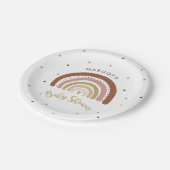 Rainbow Baby shower Muted Pastel Rainbow Papieren Bordje (Gekanteld)