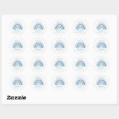 Rainbow Baby shower Muted Pastel Rainbow Ronde Sticker (Vel)