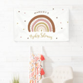 Rainbow Baby shower Muted Pastel Rainbow Welkom Spandoek (Insitu)