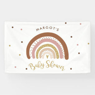 Rainbow Baby shower Muted Pastel Rainbow Welkom Spandoek
