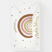 Rainbow Baby shower Muted Pastel Rainbow Welkom Spandoek (Verticaal)