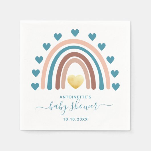 Rainbow Baby shower Napkins Servet (Voorkant)