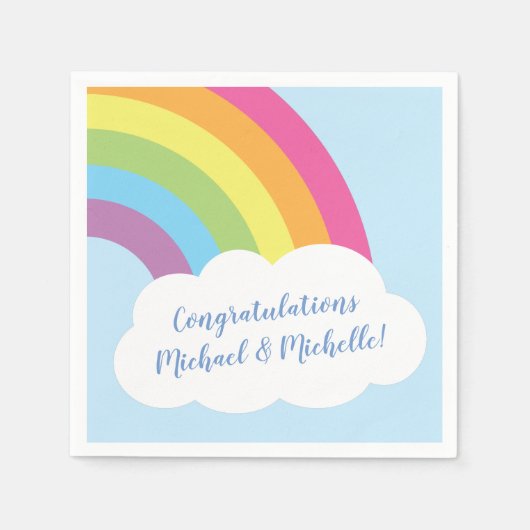 Rainbow Baby shower Napkins Servet (Voorkant)