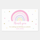 Rainbow Baby shower Pastel Favor Rechthoekige Sticker (Voorkant)