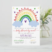 Rainbow-Baby shower per e-mail Kaart (Staand voorkant)