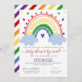 Rainbow-Baby shower per e-mail Kaart (Voorkant / Achterkant)