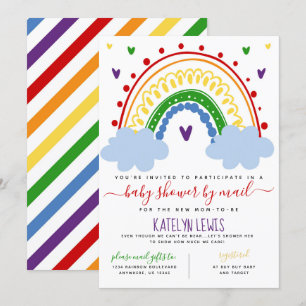 Rainbow-Baby shower per e-mail Kaart