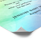 Rainbow Baby shower Predication Kaart Display Poster (Hoek)