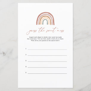 Rainbow Baby shower Raad de Baby Sweet Mess spel