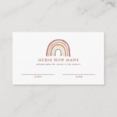 Rainbow-Baby shower raad eens hoeveel kaart (Voorkant)