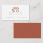 Rainbow-Baby shower raad eens hoeveel Snoepjes kaa Informatiekaartje (Voorkant / Achterkant)