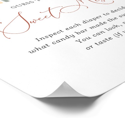 Rainbow Baby shower raden de zoete puinhoop teken Poster (Hoek)