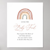Rainbow Baby shower raden het Baby Food teken Poster (Voorkant)
