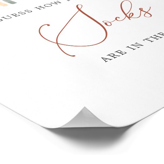 Rainbow-Baby shower raden hoeveel sokborden Poster (Hoek)