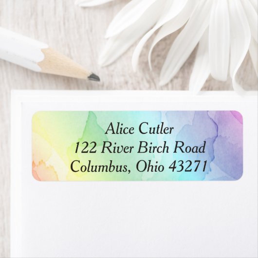 Rainbow Baby shower retouradres Etiket (Insitu)