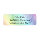 Rainbow Baby shower retouradres Etiket (Voorkant)