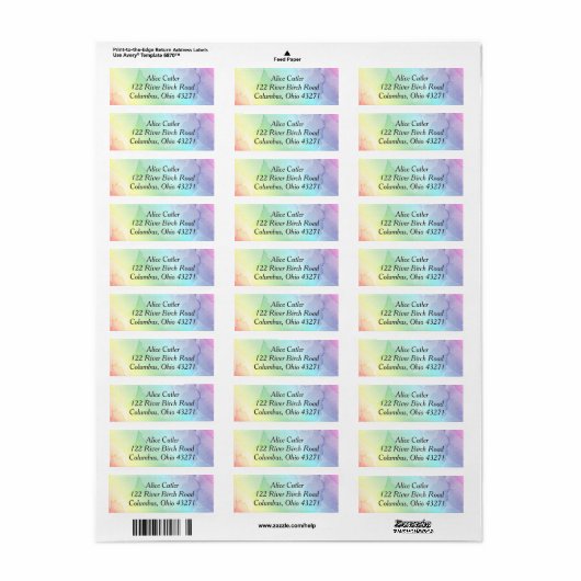 Rainbow Baby shower retouradres Etiket (Full Sheet)