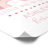 Rainbow Baby shower Roze pink Pot of Gold Favors S Poster (Hoek)