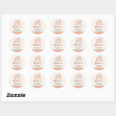 Rainbow Baby shower Roze Ronde Sticker (Vel)