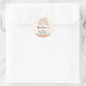 Rainbow Baby shower Roze Ronde Sticker (Tas)