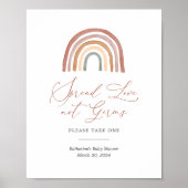 Rainbow Baby shower Sanitization Station Sign Poster (Voorkant)