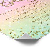 Rainbow Baby Shower Spel - Zeg niet baby Poster (Hoek)