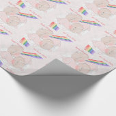 Rainbow Baby shower Twin Girls Cadeaupapier (Hoek)