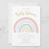 Rainbow Baby shower Uitnodiging Genderneutraal (Voorkant)