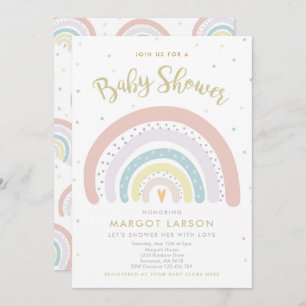 Rainbow Baby shower Uitnodiging Genderneutraal